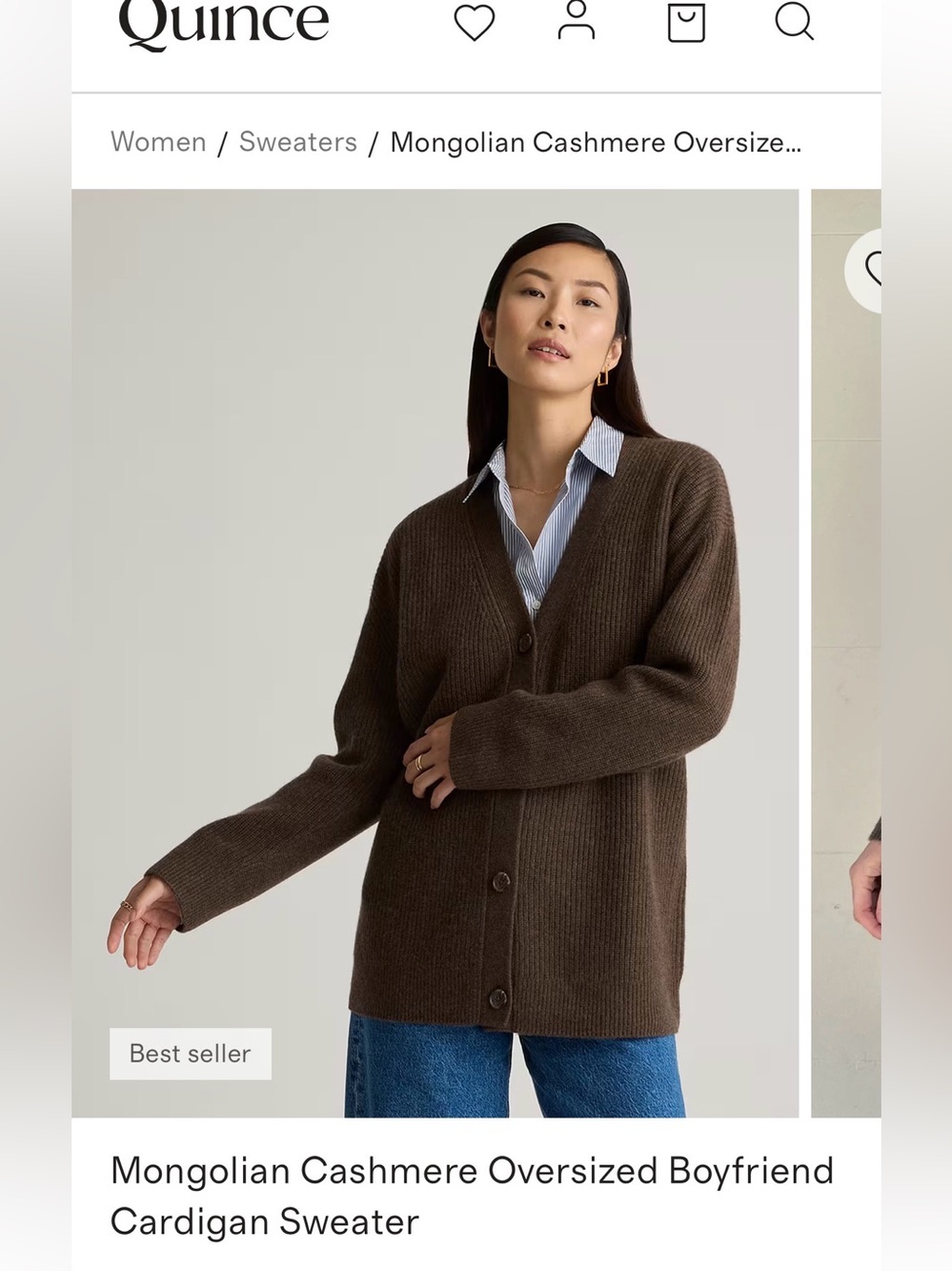 Quince cashmere cardigan